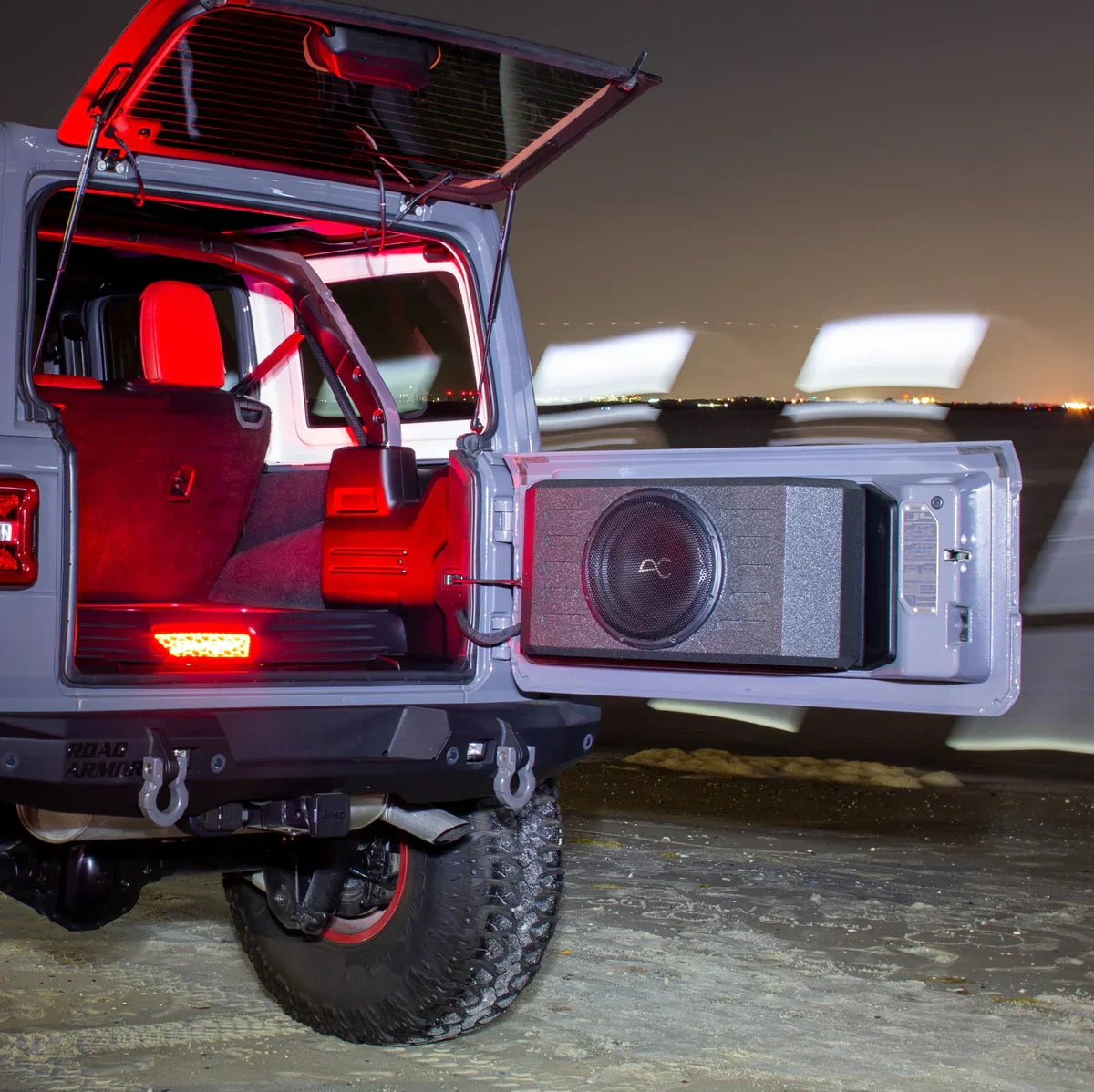 TXJWB12 Jeep Wrangler JK/JL (2007-23) 12" Swing Gate Loaded Subwoofer Enclosure - Image 4